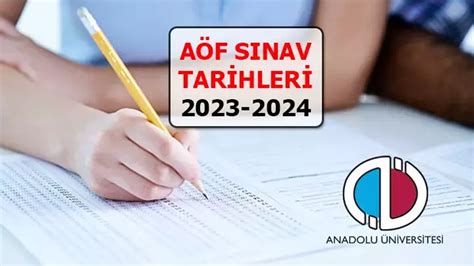 anadolu aöf sınav takvimi 2018